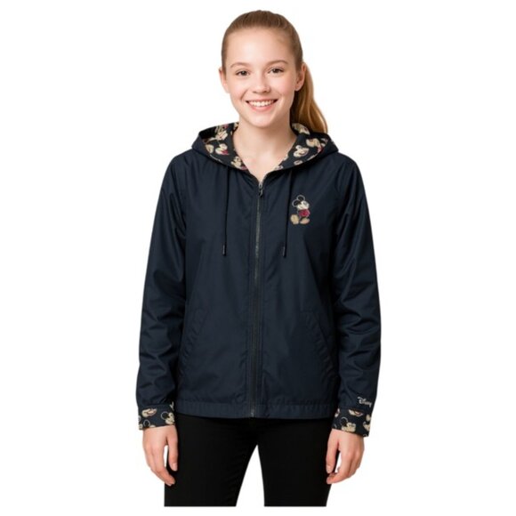 Disney Jackets & Blazers - Disney Parks Disneyland Small Navy Mickey Mouse Hooded Jacket